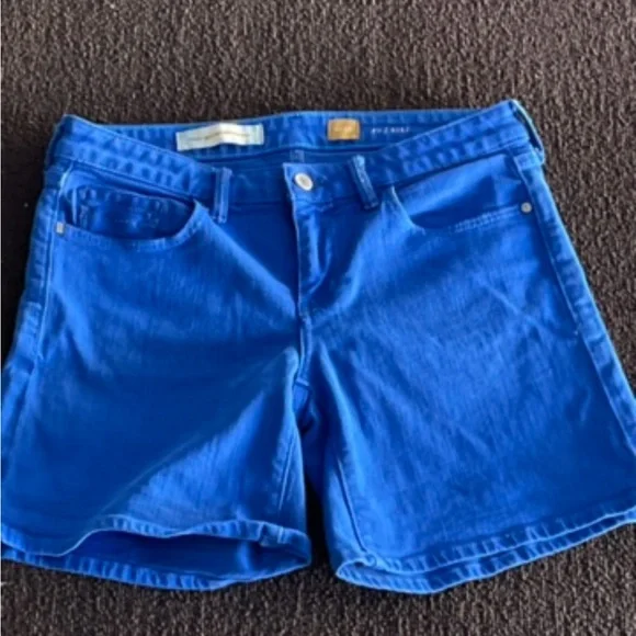 Pilcro & The Letterpress Anthropologie Denim Shorts Size 26 Cobalt Blue - Picture 2 of 9